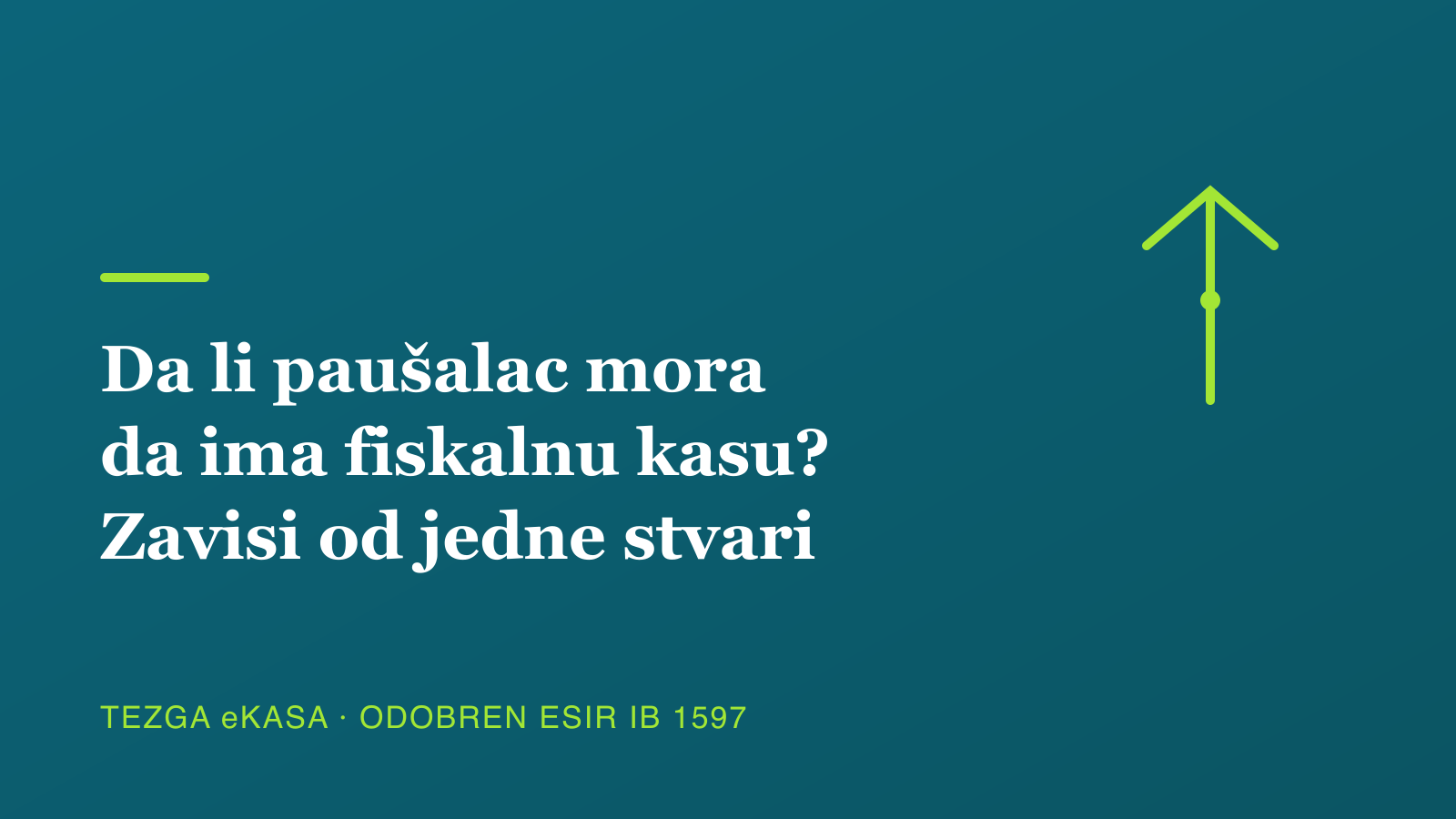 Da li paušalac mora da ima fiskalnu kasu u 2026: odgovor zavisi od jedne stvari