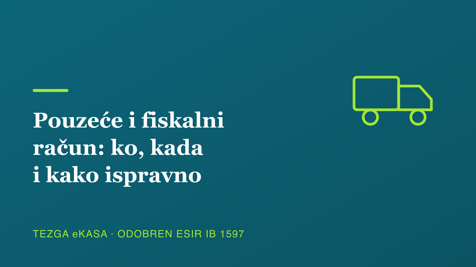 Pouzeće i fiskalni račun: kada se izdaje račun kad robu naplaćuje kurir