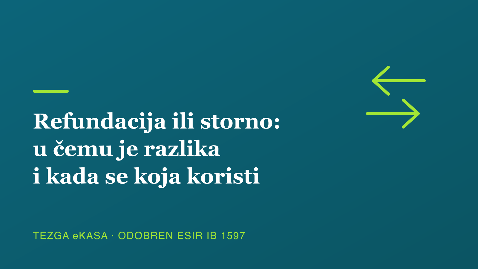 Refundacija ili storno: u čemu je razlika i kada se koja koristi