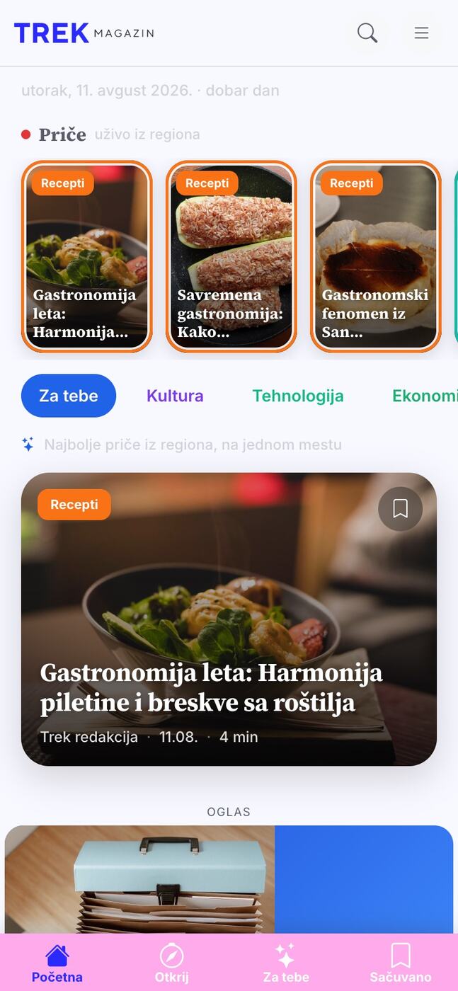 Prikaz magazina na telefonu